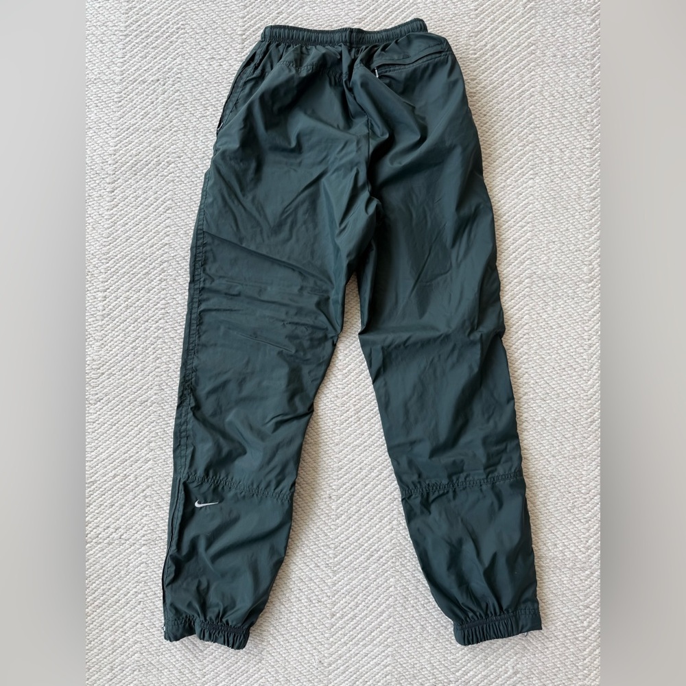 Vintage Nike Highrise Windbreaker Track Pant Joggers Forest Green sz S